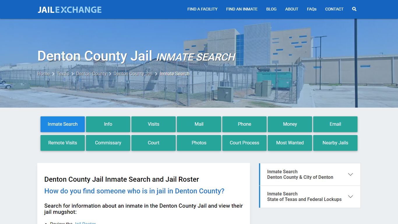 Inmate Search: Roster & Mugshots - Denton County Jail, TX